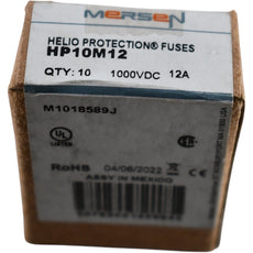 NEW Pack of 10 Mersen HP10M12 Photovoltaic Fuse 12A 1000VDC Helio Protection