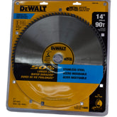 NEW DEWALT DWA7749 Metal Cutting Saw Blade 14 Inch 90T 1 Inch Arbor Stainless Steel
