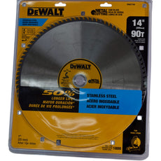 NEW DEWALT DWA7749 Metal Cutting Saw Blade 14 Inch 90T 1 Inch Arbor Stainless Steel