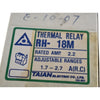 NEW Taian RH-18M Thermal Overload Relay 1.7-2.7A Adjustable Range 3PH