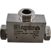 NEW Parker Autoclave Engineers CTX9990 Medium Pressure Tee Fitting 20000 PSI 316SS