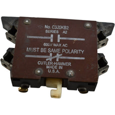 Eaton Cutler Hammer C320KB2 Series A2 Auxiliary Contact Block 1NO 1NC 600V Max
