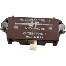 Eaton Cutler Hammer C320KA2 Series A2 Auxiliary Contact Block 1NC 600V Max AC