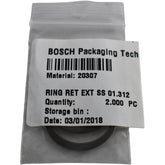 Lot of 2 NEW Bosch Packaging 20307 External Retaining Ring SS 1.312 Inch