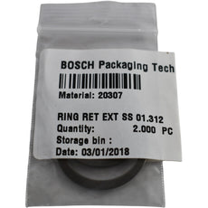 Lot of 2 NEW Bosch Packaging 20307 External Retaining Ring SS 1.312 Inch