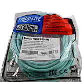 NEW Tripp Lite N262-025-AQ Cat6a Shielded STP Ethernet Cable 25ft 10Gbps Aqua