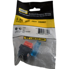 NEW Hubbell HD26U7 6 POS USOC Modular Jack Orange Keystone Jack 110 Termination