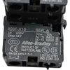 NEW Allen-Bradley 800FM Dual Push Button Switch Green I Red O With Contact Block