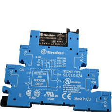 NEW Finder 38.51.7.024.0050 Relay Module 24VDC 6A Socket 93.01.0.024 DIN Rail