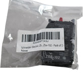 Pack of 2 NEW Schneider Electric ZBE-102 Contact Block 1 NC ZBE102