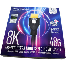 NEW Key Digital KD-Pro8K6BX 8K 48G Ultra High Speed HDMI Cable 6ft 1.8m