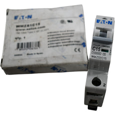 NEW Eaton WMZS1C15 Circuit Breaker 1 Pole 15A 277V 10kA Type C UL1077 MCB