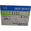 NEW IEM ESA3100 Circuit Breaker 3 Pole 100A 480V ESA-14KA 14kA 40C