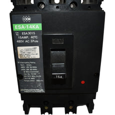 NEW IEM ESA3015 Circuit Breaker 3 Pole 15A 480V ESA-14KA 14kA 40C
