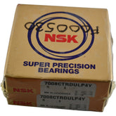 NEW Pair NSK 7008CTRDULP4Y Precision Angular Contact Spindle Bearings 40mm ID