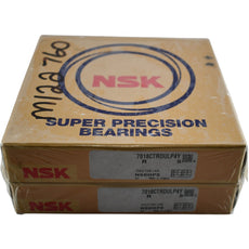 NEW NSK 7018CTRDULP4Y Super Precision Angular Contact Ball Bearing Pair