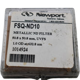 NEW Newport FSQ-ND10 Metallic Neutral Density Filter 50.8x50.8mm UVFS 1.0 OD