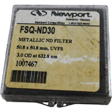 NEW Newport FSQ-ND30 Metallic Neutral Density Filter 50.8x50.8mm UVFS 3.0 OD
