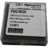 NEW Newport FSQ-ND20 Metallic Neutral Density Filter 50.8x50.8mm UVFS 2.0 OD