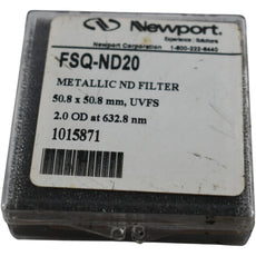 NEW Newport FSQ-ND20 Metallic Neutral Density Filter 50.8x50.8mm UVFS 2.0 OD
