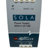 Sola Hevi-Duty SDN 5-24-100 Power Supply 115/230VAC Input 24VDC 5A Output DIN Rail - FOR PARTS
