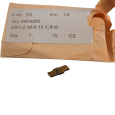 Pack of 1 NEW Iscar GIPI-2.39-0.15 IC808 Groove Turn Carbide Insert Single 2.39