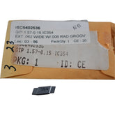 Pack of 1 NEW Iscar GIP 1.57-0.15 IC354 Groove Turn Carbide Insert Single 1.57