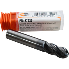 NEW IMCO 67221 M924B Pow-R-Feed Solid Carbide Ball End Mill 1/2'' Dia 4 Flute