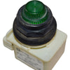Square D 9001KM38 Ser H 30mm Pilot Light Module Green Lens 120V AC DC 120MB