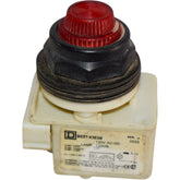 Square D 9001KM38 Ser H 30mm Pilot Light Module Red Lens 120V AC DC 120MB