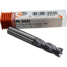 NEW IMCO 34424 E14 3/8 4F RR Accelerator Mill 3/8x3/8x1x2-1/2 TiCN End Mill