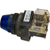 Allen Bradley 800H-QR24B 30.5mm NEMA 4/4X/13 24V Blue Lens Pilot Light Assembly