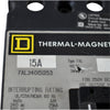 Square D FAL340151253 Thermal Magnetic Circuit Breaker 3 Pole 15A 480V Aux Alarm