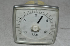 Crompton 016-05CA-KMMT Panel Meter Gauge -10 to 10 FPM 3-1/2''