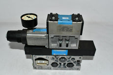 Festo Solenoid Valve Manifold Pressure Gage J-5/2-D-1-C LR-ZP-P-D-1