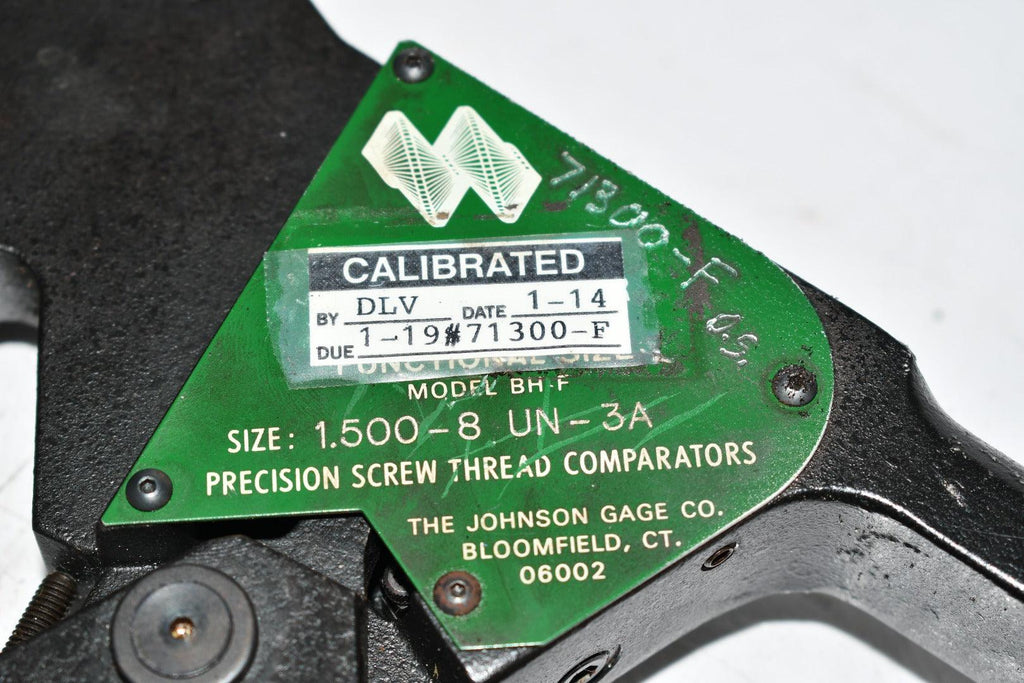Johnson Gage 1.500-8 UN-3A Digital External Thread Gaging Comparator I ...