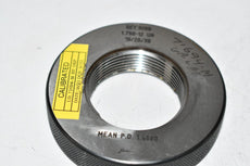 Johnson Gage 1.750-12 UN 1B/2B/3B Set Ring Thread Ring Gage MEAN pd 1.6988