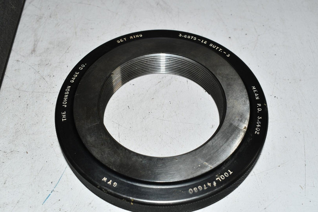Johnson Gage 3.6875 Digital Internal Thread Gaging Comparator Inspecti ...