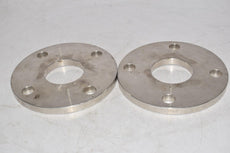 Lot of 2 A240 304L 2-1/2'' 150 LBS 060607 Stainless Steel Flanges 4 Bolt