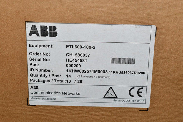NEW ABB ETL600-100-2 Universal Digital Power Line Carrier 2 Boxes 1KHW ...
