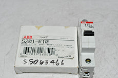 NEW ABB S201-K10 Circuit Breaker, Supplementary, K Curve, 1-Pole, 10A, 480Y/277 VAC, UL1077, DIN