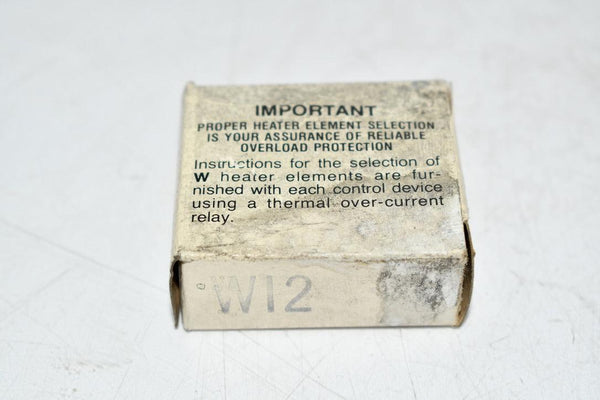 NEW Allen Bradley W12 Heater Element, Eutectic Alloy Type Overload Rel