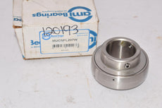 NEW AMI BEARINGS MUCNFL207W 35MM STAINLESS SET SCREW WHITE 2-BOLT FLANGE BEARING