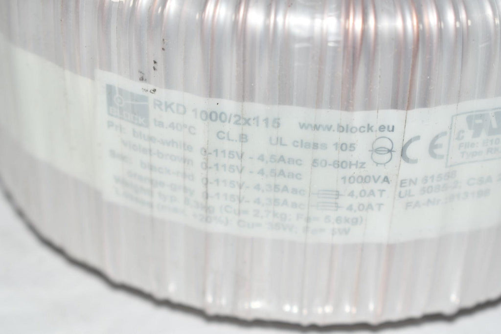 Verifier Rkd NEW Block RKD 1000/2x115 115 V ac, 230 V ac, 2 x 115V ac Toroidal ...