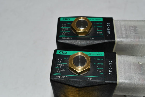 NEW CKD GAB412-5 Solenoid Valve Double W/ Manifold 24VDC – VB ...