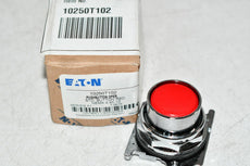 NEW Eaton Cutler Hammer 10250T102 Heavy-Duty Pushbutton, Selector, Momentary, Flush Red, Chromed, 10250T Series