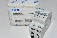 NEW Eaton WMZS2C50 C50 277/480 VAC Din Rail Mount Circuit Breaker