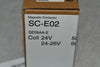 NEW Fuji Electric SC-E02-24VAC series IEC contactor, 9A, (3) N.O. power poles, 24 VAC (60Hz) coil voltage.