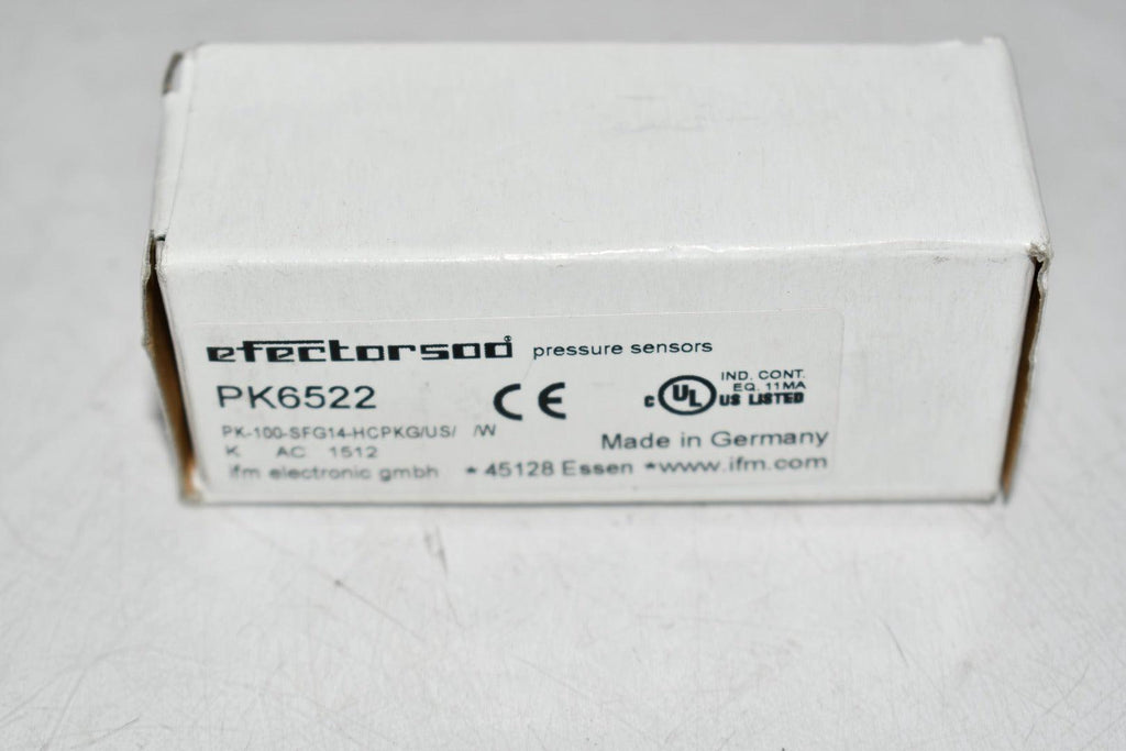 NEW ifm efector PK6522 Pressure Switch, 0 to 1450 psi, 2 x Out, G 1/4 ...