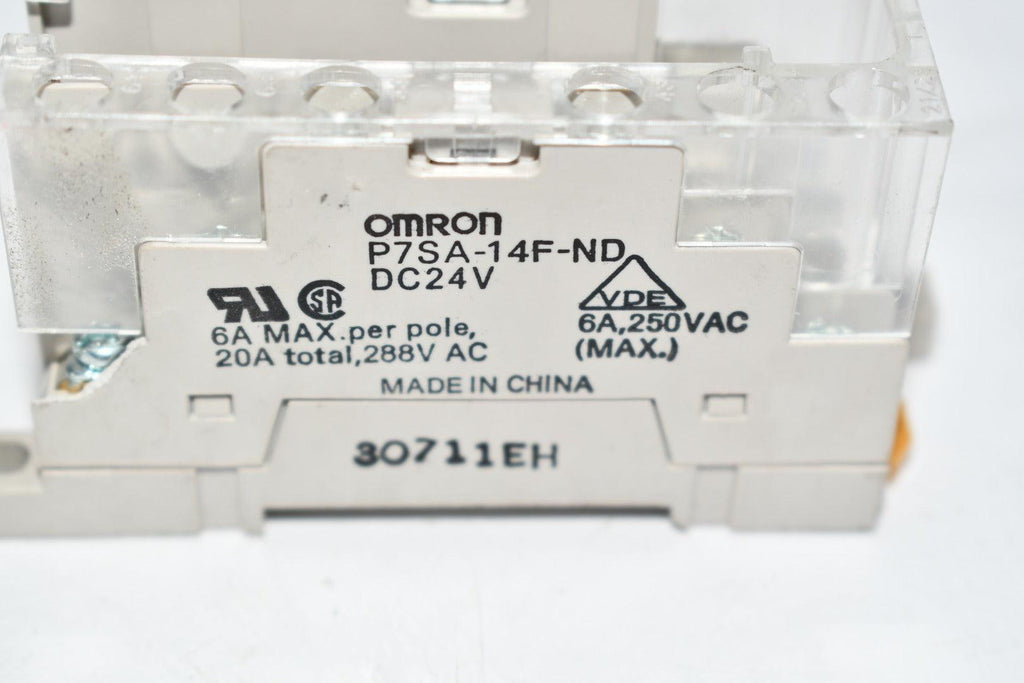 NEW Omron P7SA-14F-ND DC24 RELAY SOCKET 14 POS DIN RAIL – VB Industrial ...